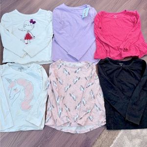 Bundle of 6 long sleeve shirts size 4/4t